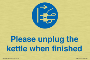 Please unplug the kettle when finished